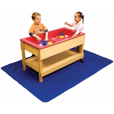 School Specialty Waterproof Light-Weight Floor Mat for Sand and Water Table, 45" x 58", 100 Percent Polyester Fabric, Blue   554295419